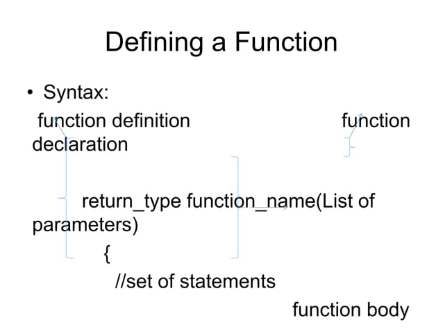 Functions in c | PPTX
