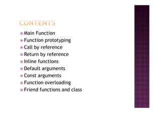 Functions in C++ | PPT