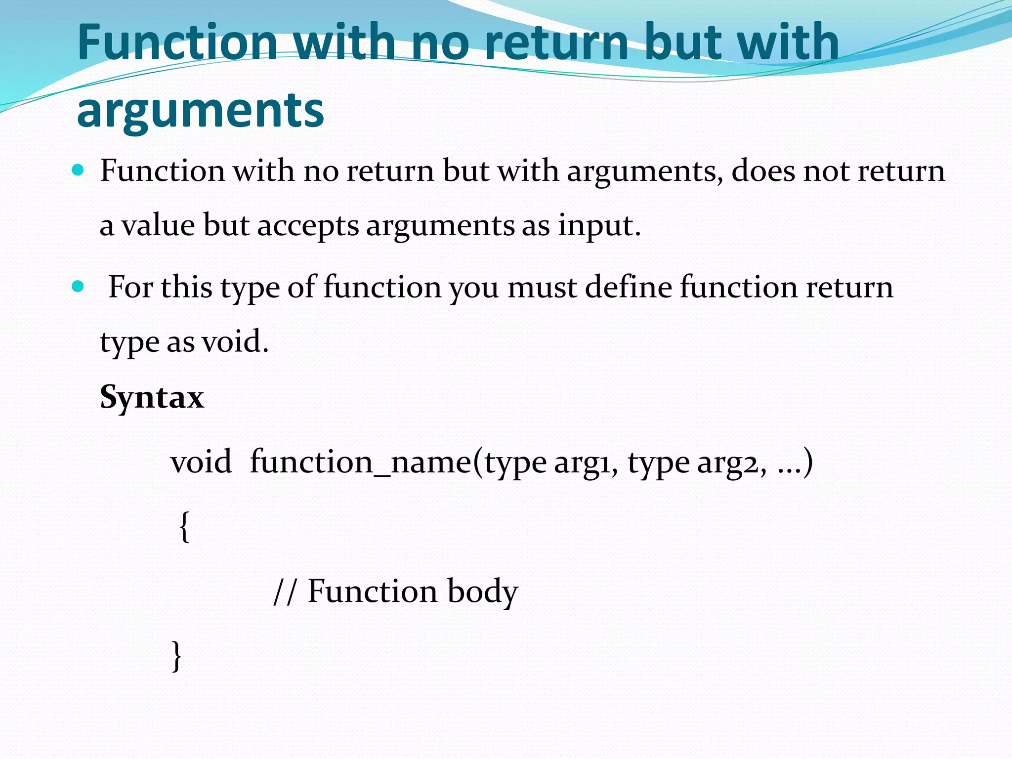 Functions in c | PPTX