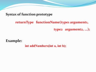 Functions in c | PPT
