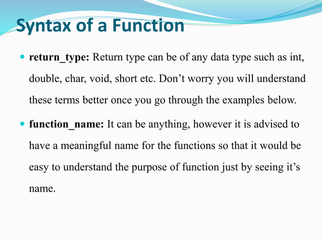 Functions in c | PPTX | Web Development | Internet