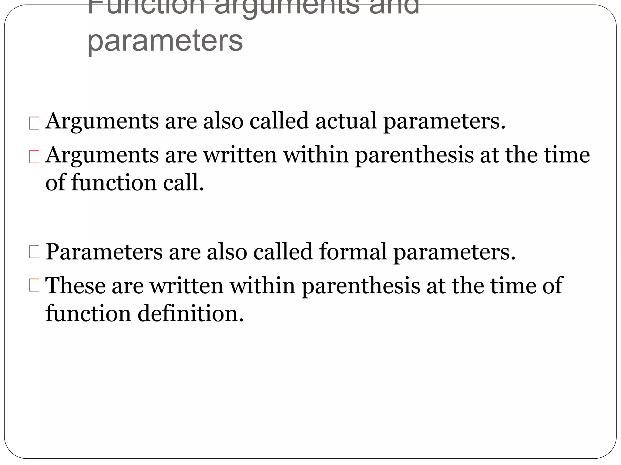 Functions in c | PPT