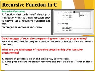 User Defined Functions in C Language | PPT