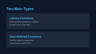 Functions in C Programming.pptxfwfcf3fg42gx | PPTX