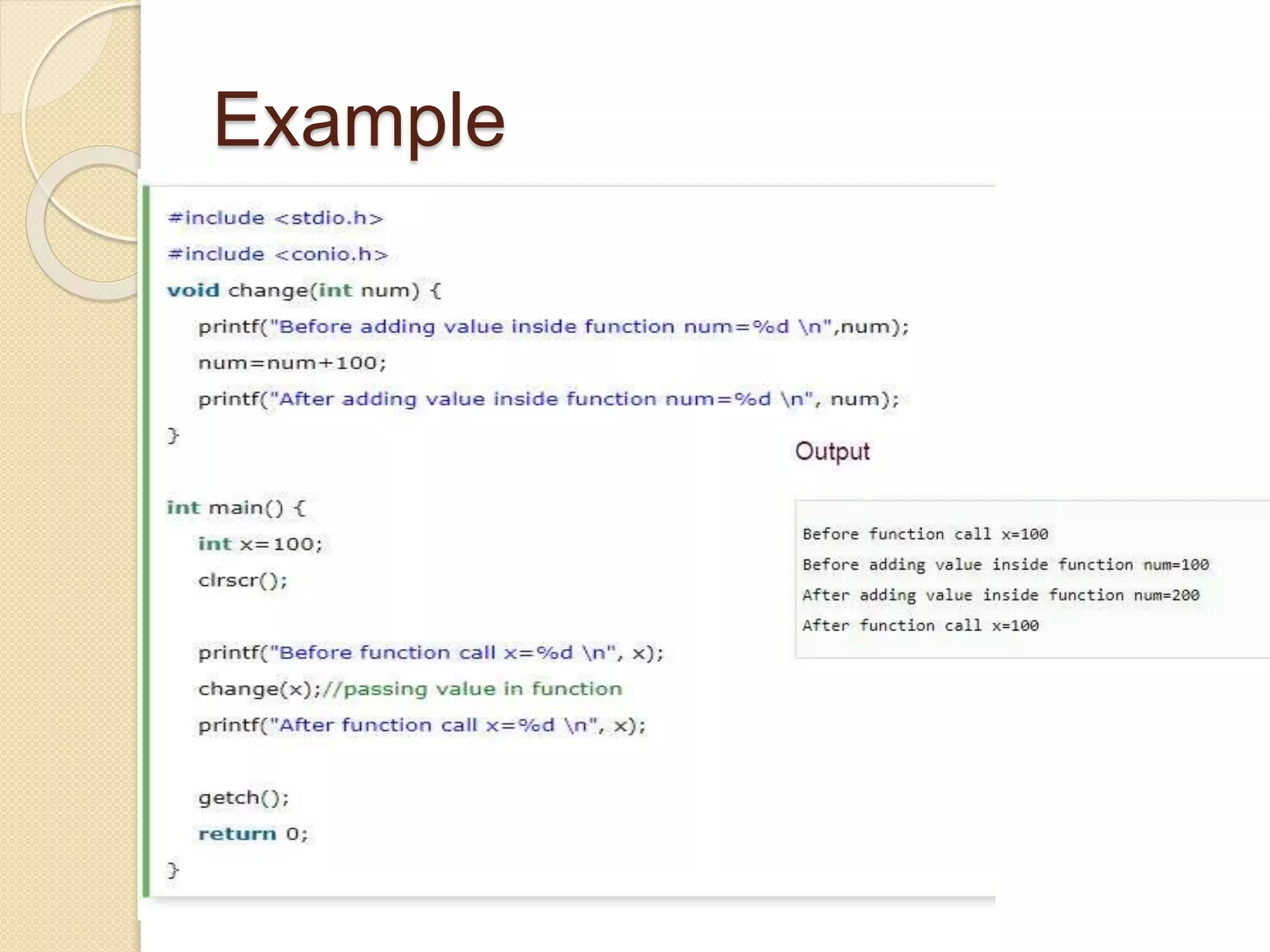 Example
 