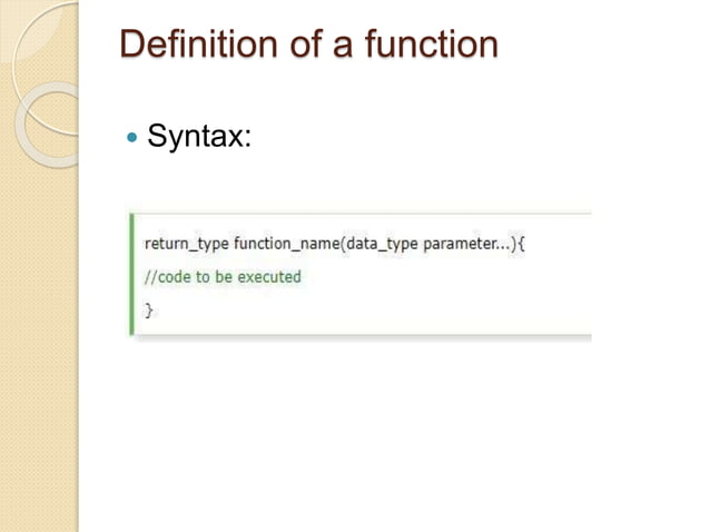Functions in c language | PPT