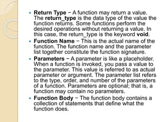Functions in c language | PPTX