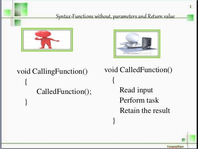 Functions in programming language