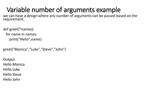 Functions in python3 | PPT