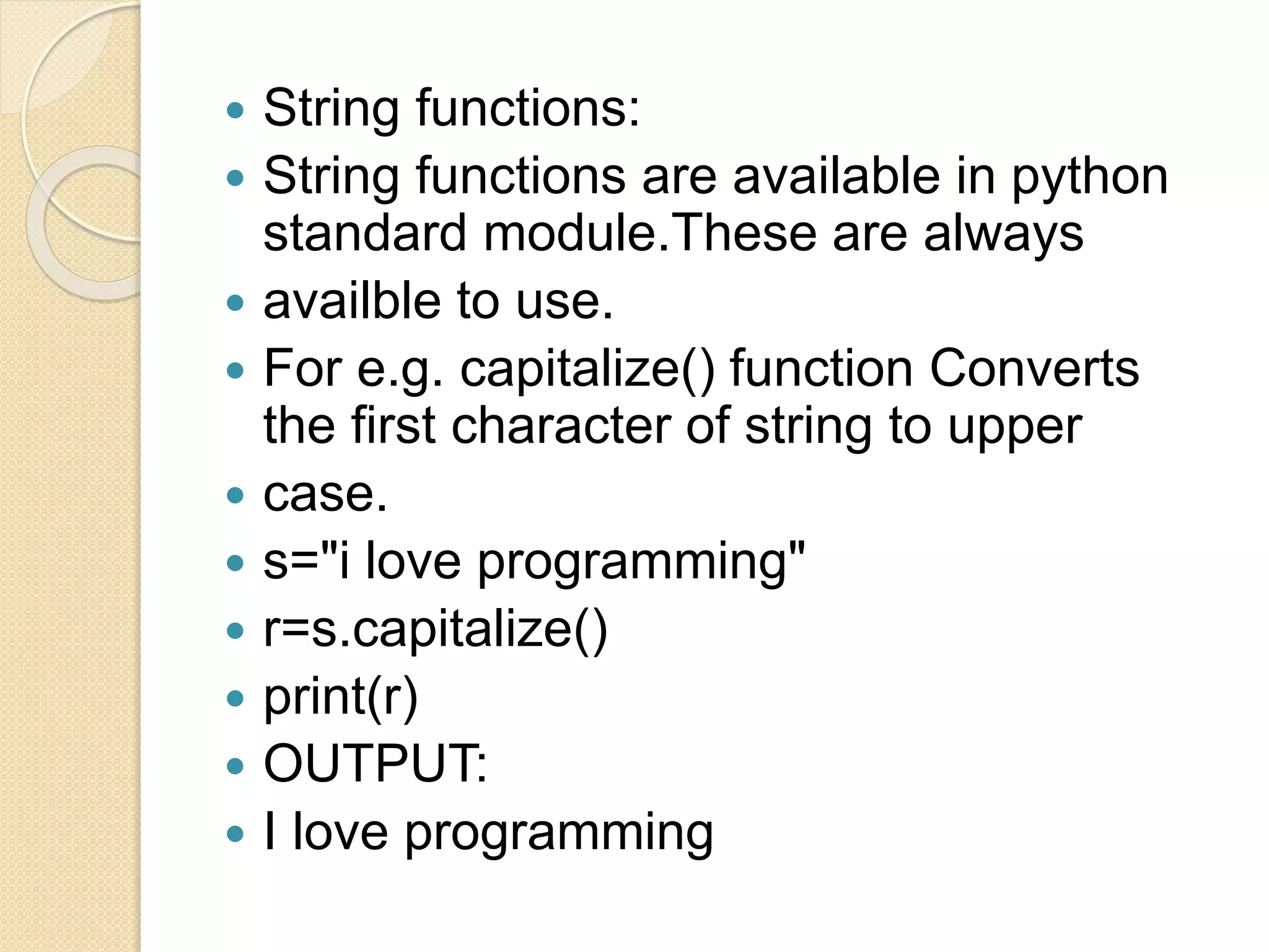 Functions in python | PPT