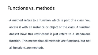 Functions in Python and its types for beginners | PPT