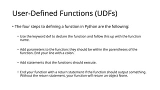 Functions in Python and its types for beginners | PPT