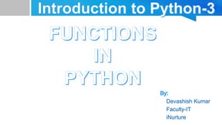 Functions in python slide share | PPT