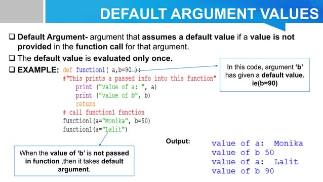 Functions in python slide share | PPT