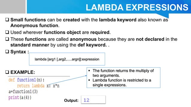 Functions in python slide share | PPTX
