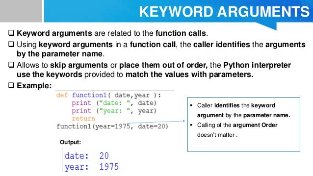 Functions in python slide share