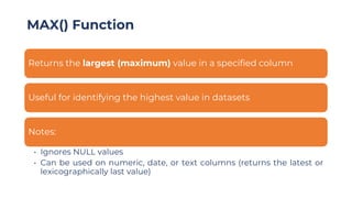 Comprehensive Guide to SQL Aggregate Functions for Data Analysis and ...