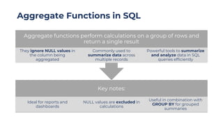 Comprehensive Guide to SQL Aggregate Functions for Data Analysis and ...