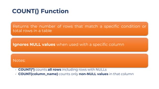 Comprehensive Guide to SQL Aggregate Functions for Data Analysis and ...