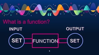 “
6
What is a function?
 
