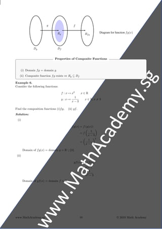 Functions JC H2 Maths | PDF