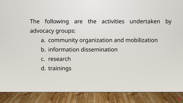 Functions of applied social sciences - organizing, advocacy and ...