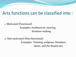 Functions of art | PPTX