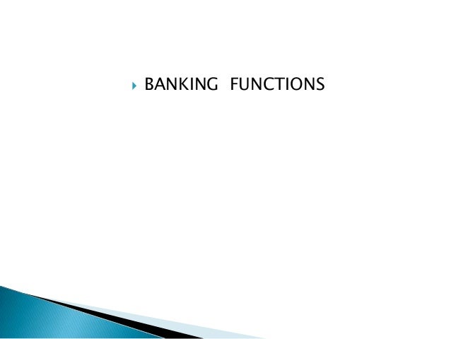 Functions of banks