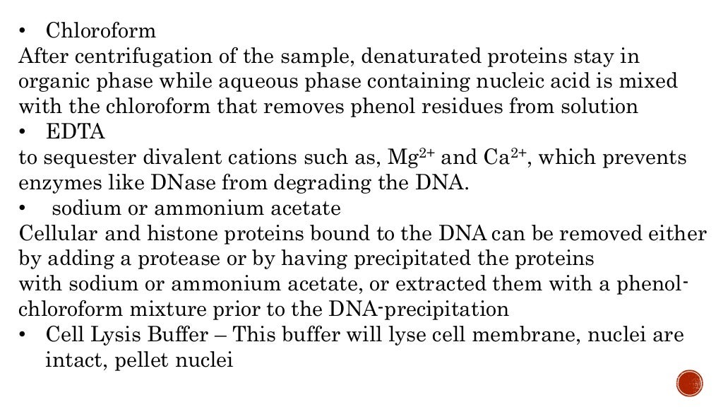 chemicals used in dna extraction