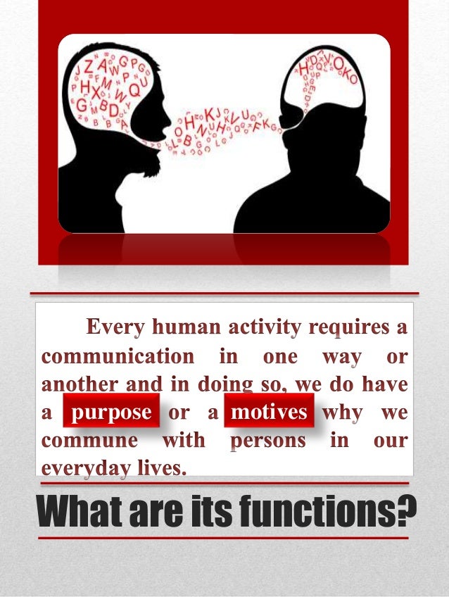Functions of communication