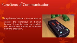 Functions of communication | PPTX