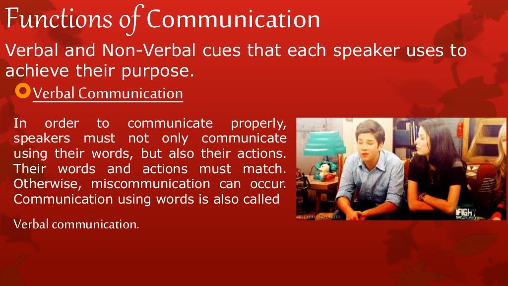 Functions of communication