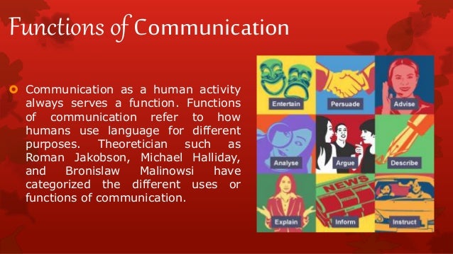 Functions of Speech Communication