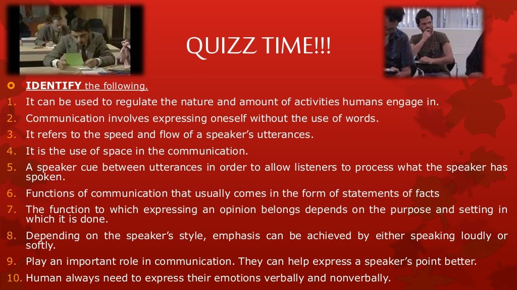 Functions of communication