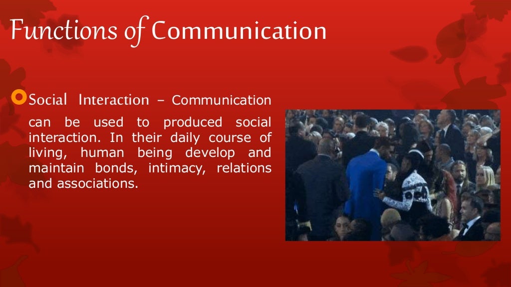 Functions of communication
