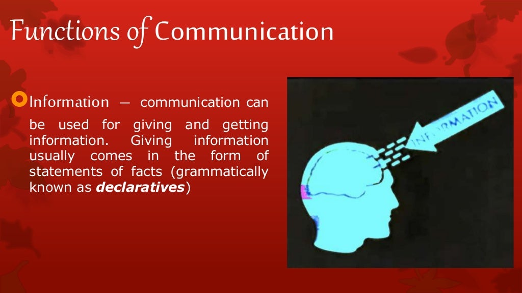 Functions of communication