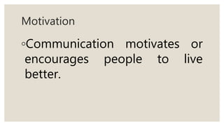 Functions of communication | PPTX
