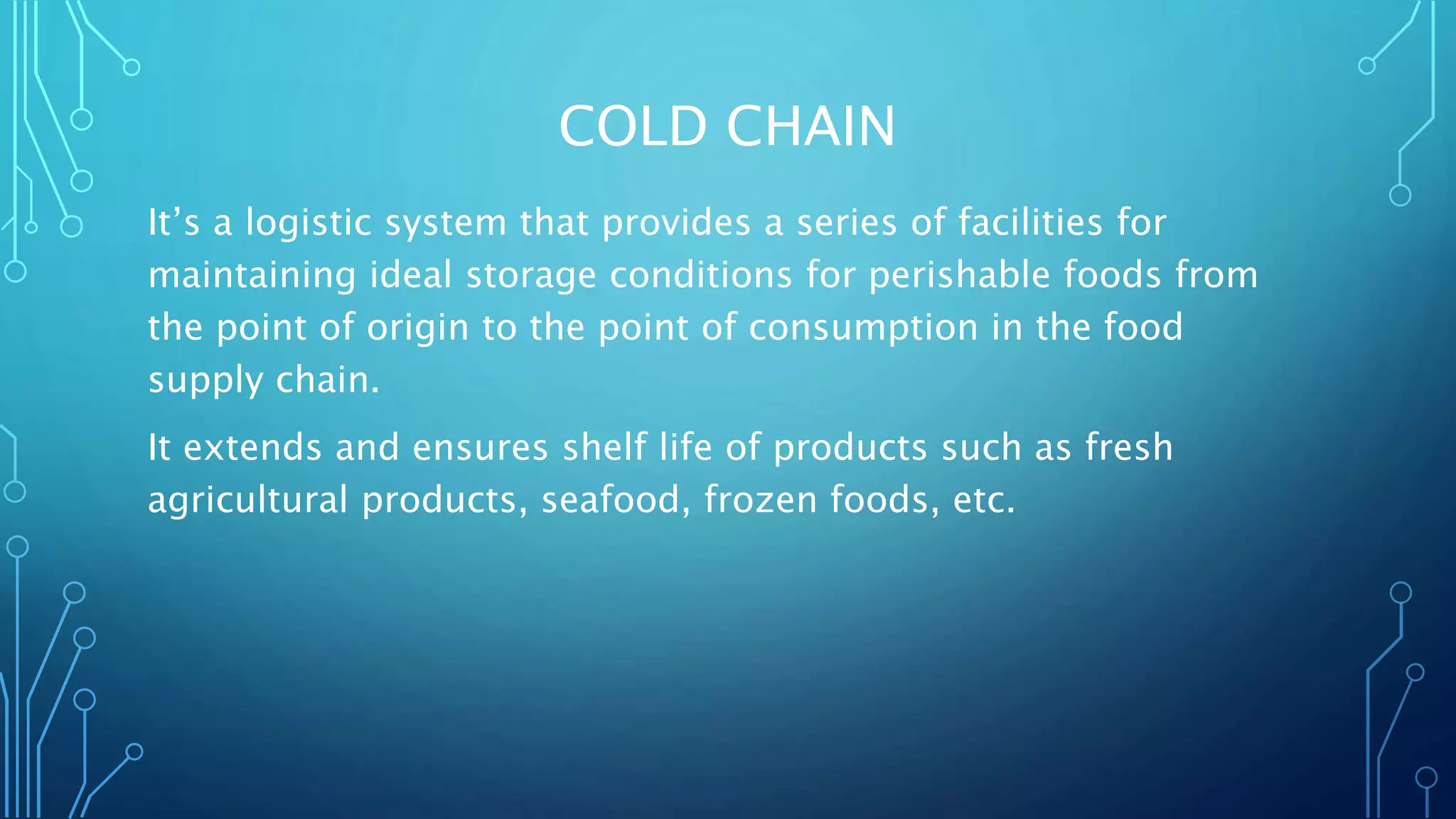 Functions of Cold Supply Chain and Pallet Layout | PPTX