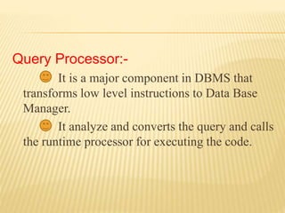 Functions of dbms | PPT