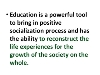 FUNCTIONS OF EDUCATION | PPTX