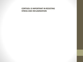 CORTISOL IS IMPORTANT IN RESISTING
STRESS AND INFLAMMATION
 