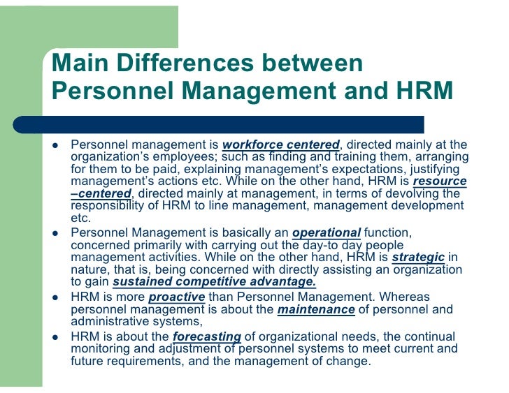 Functions of hrm