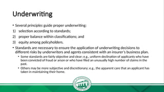 Underwriting Function FUNCTIONS OF INSURERS.FUNCTIONS OF INSURERSpptx | PPTX