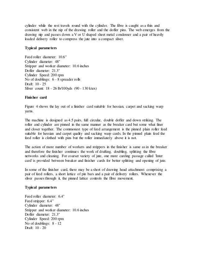 Functions of jute drawing