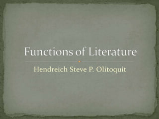 Hendreich Steve P. Olitoquit
 