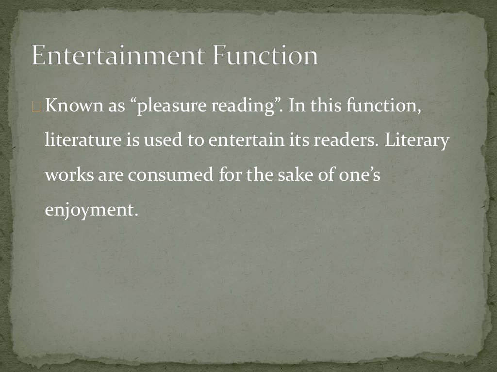 Functions of literature