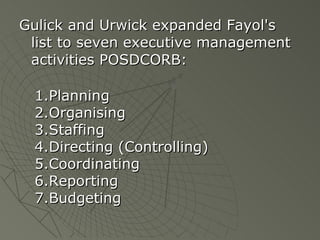 Functions of management