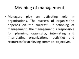 2 what are the roles that managers play in organizations
