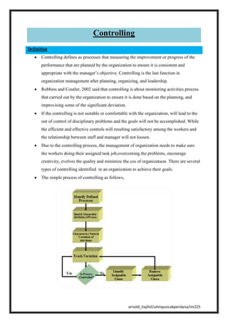 Functions of management | DOCX