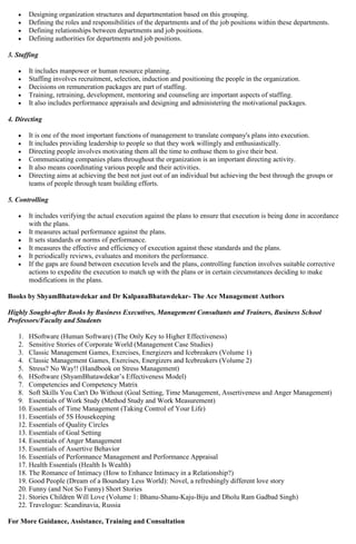 Functions of management | PDF